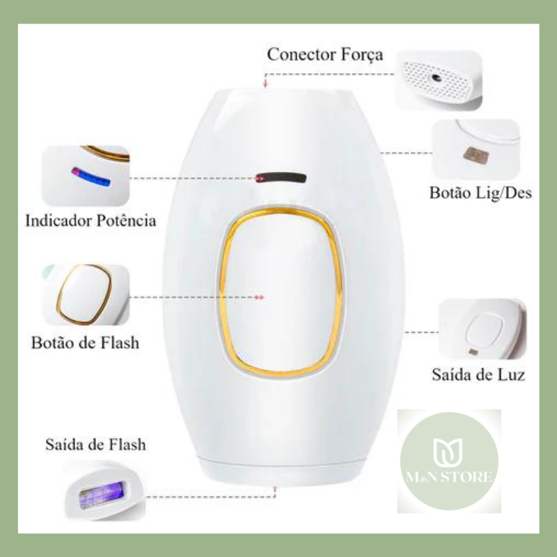 Depilador a Laser Profissional - Depilação Definitiva - A Revolução na palma da sua mão! OFERTA POR TEMPO LIMITADO.