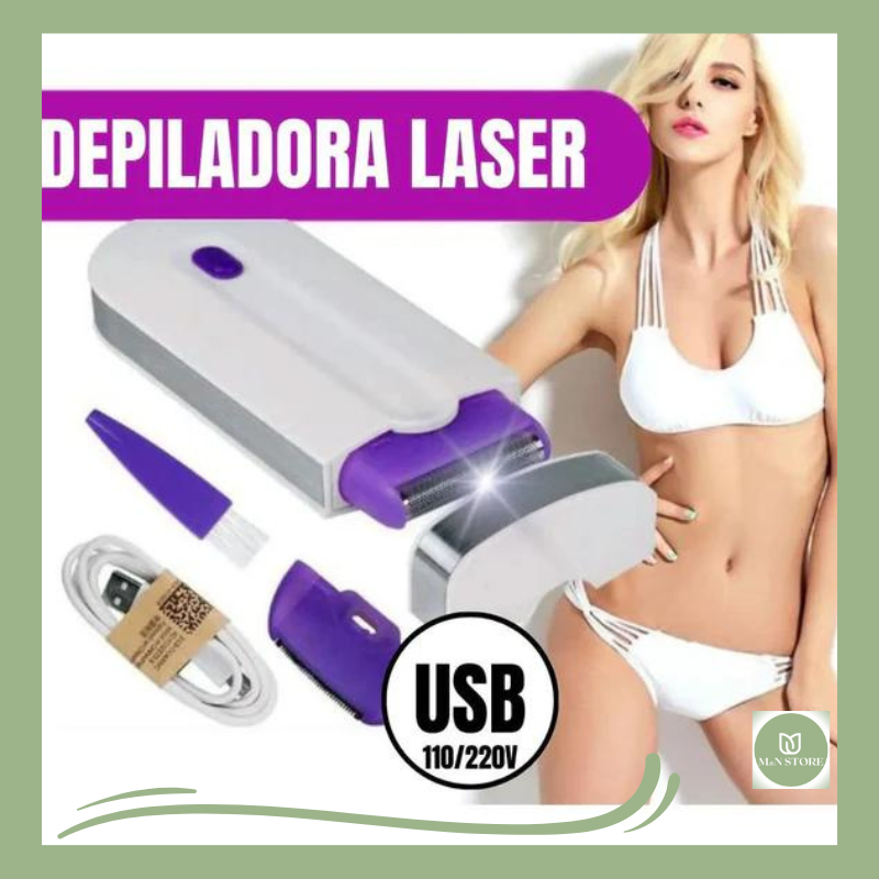 DepilMax Pro ® Depilador Elétrico Profissional para Remoção de Pelos a Laser Indolor - Recarregável via USB - MEGA OFERTA